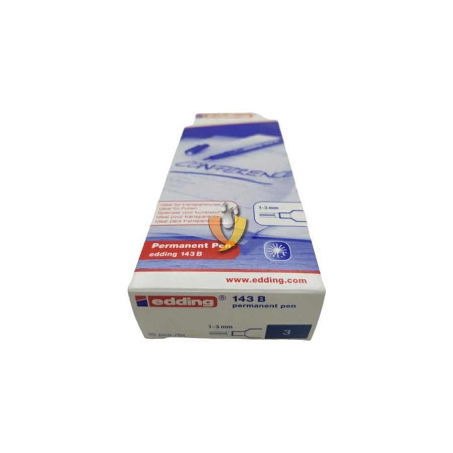 Permanent Kalem Kesik Uç B Mavi E143 Edding