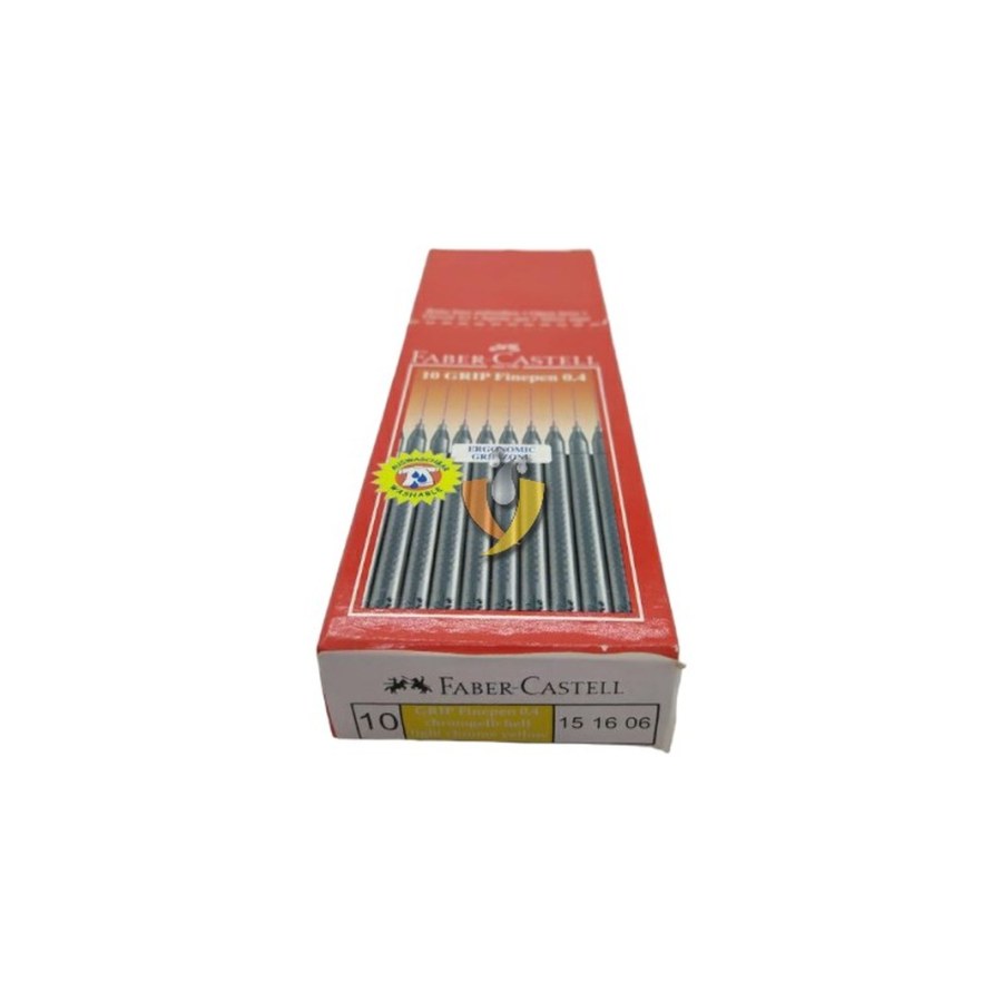 Finepen Kalem 0.4 MM Krom Sarısı Faber Castell Gri