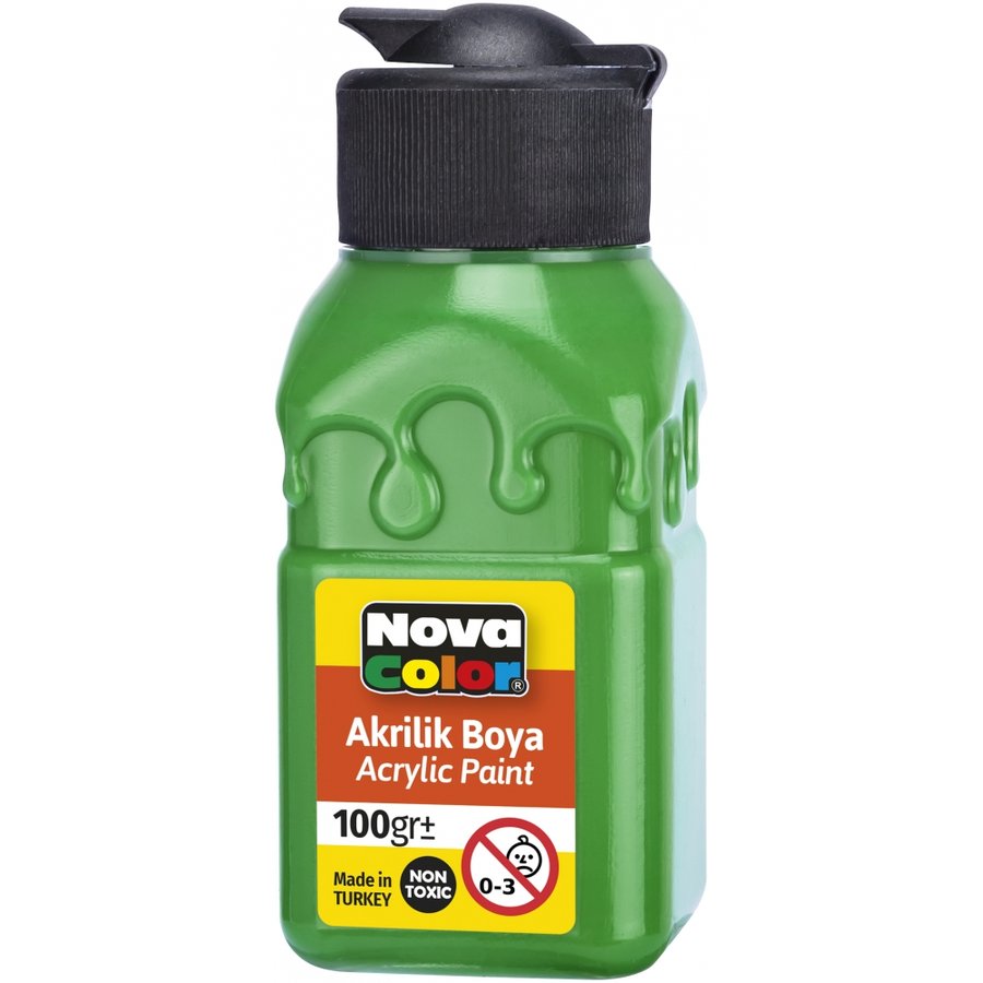 Akrilik Boya 100 GR Yeşil Renk Nova Color