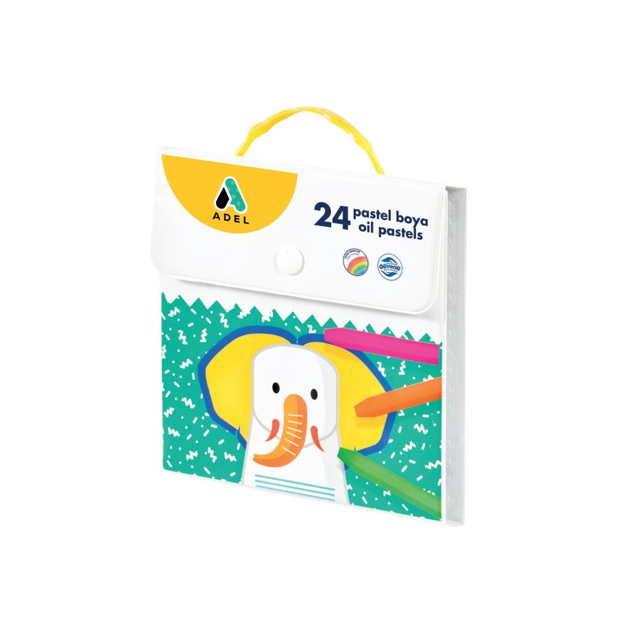 Pastel Boya 24 Renk Çantalı Adel