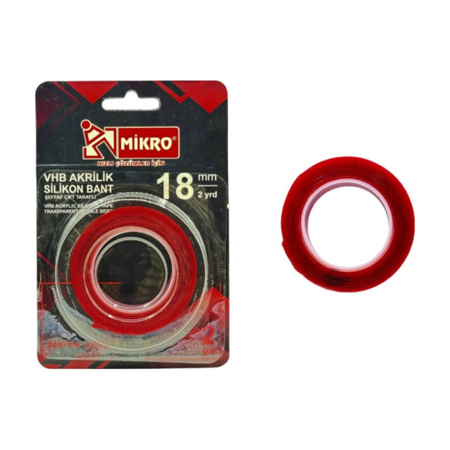 Çift Taraflı Silikon Bant 18*20 Mikro