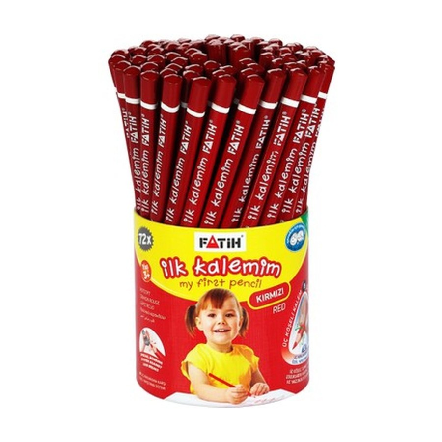 Başlık Kalemi Kırmızı Jumbo Üçgen Fatih