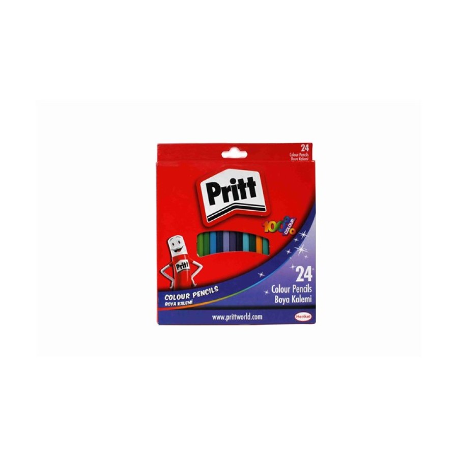 Boya Kalemi 24 Renk Karton Kutu Pritt