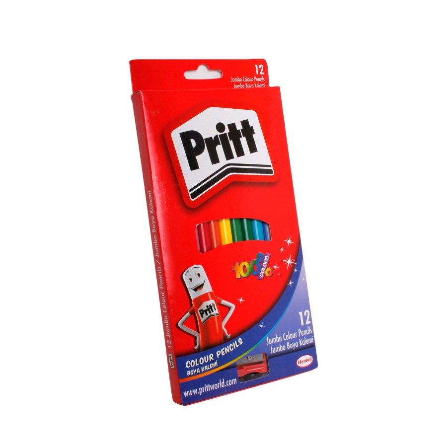 Boya Kalemi 12 Renk Jumbo Üçgen Pritt