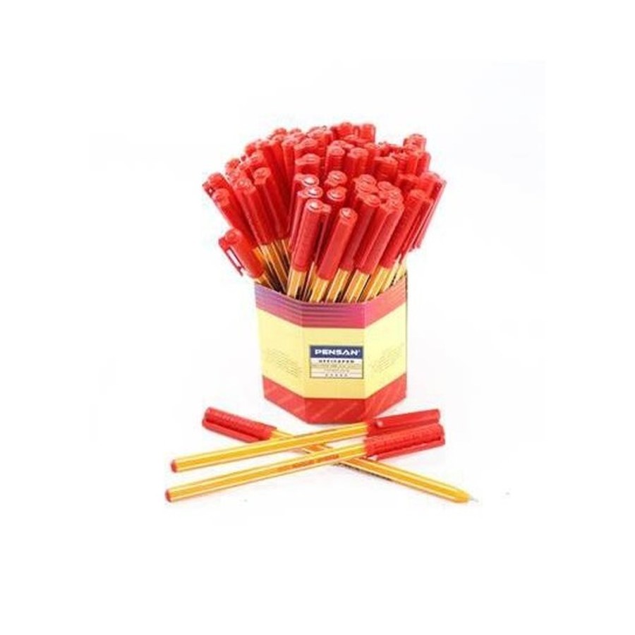 Pensan Offıce Pen Tükenmez Kalem 1 MM Kırmızı