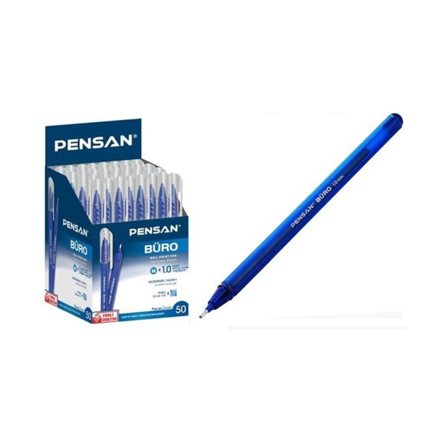 Pensan Büro 1,0 Tükenmez Kalem Mavi Kutu 50 LI
