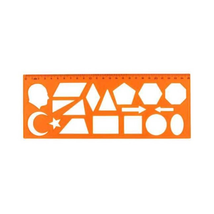 Geometrik Şekiller Şablonu 25 Cm Hatas 2285