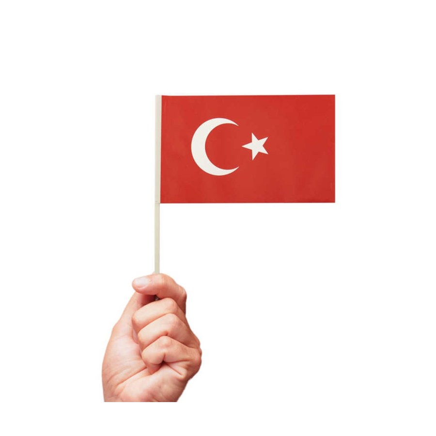 Saplı Kağıt Bayrak Küçük Vatan