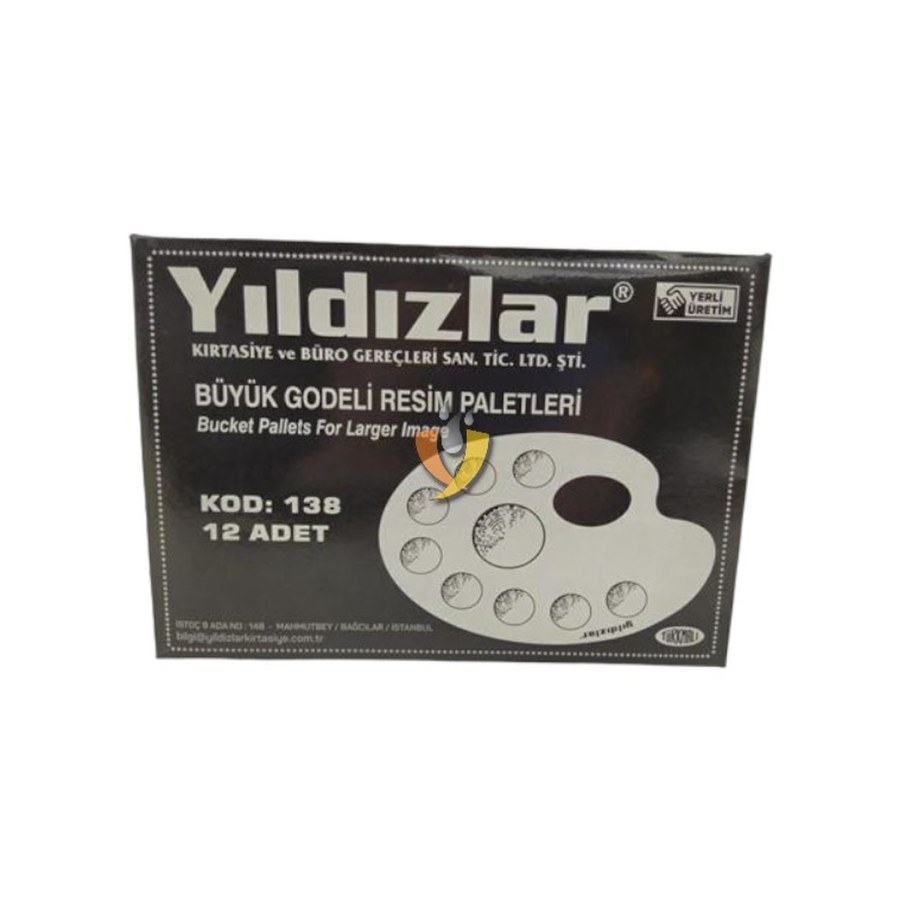 Resim Paleti Büyük Godeli Oval Yıldızlar