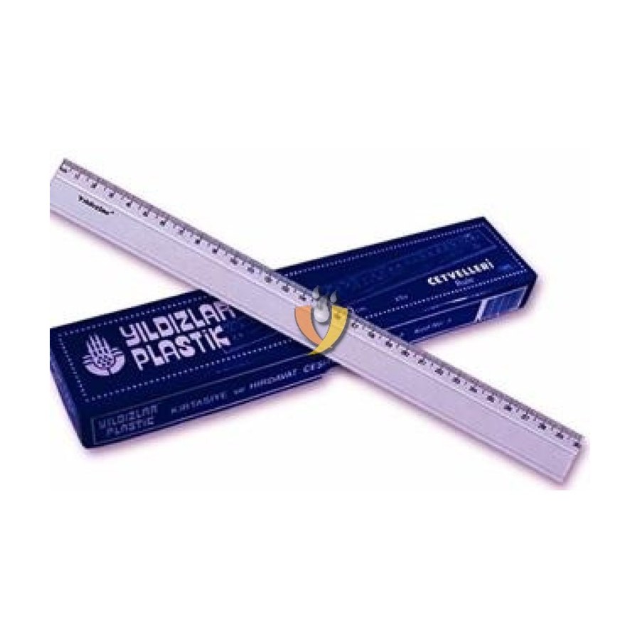 Plastik Cetvel Mercekli 30cm Yıldızlar