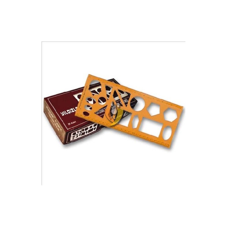 Geometrik Şablon Cetveli 25cm Yıldızlar