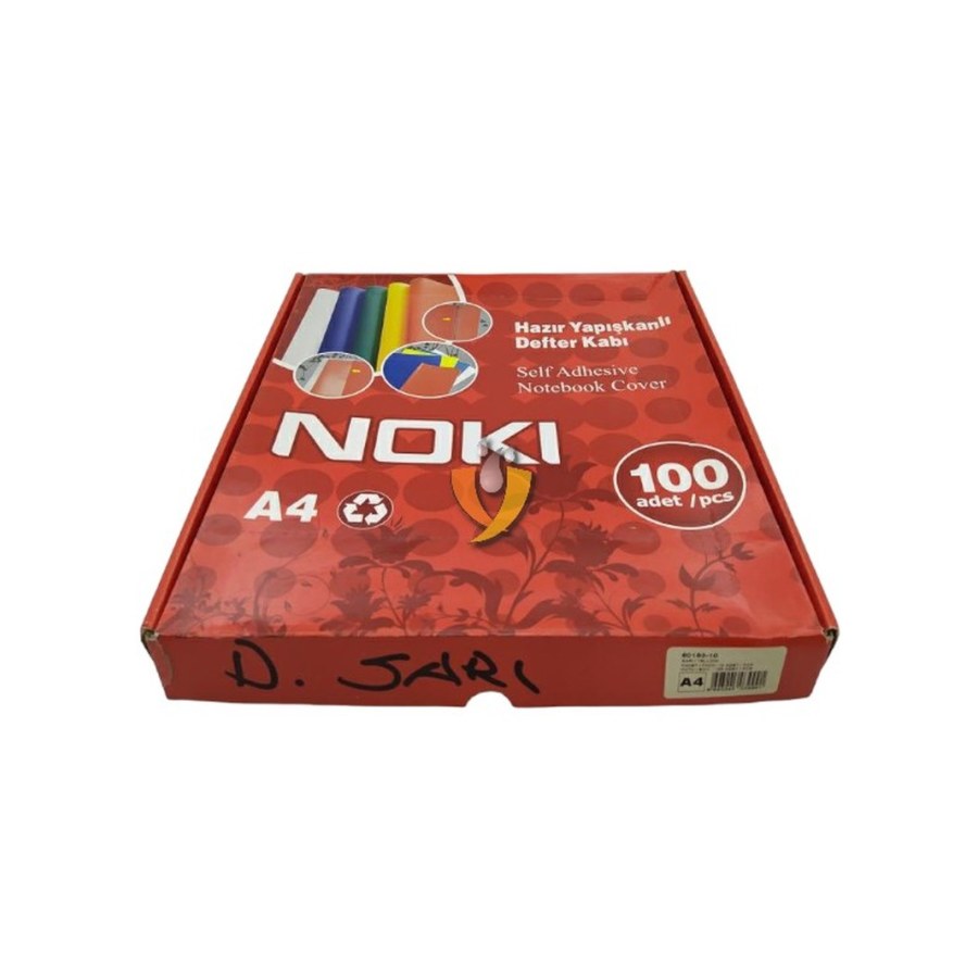Hazır Defter Kabı Yapışkanlı 10 LU Sarı Noki