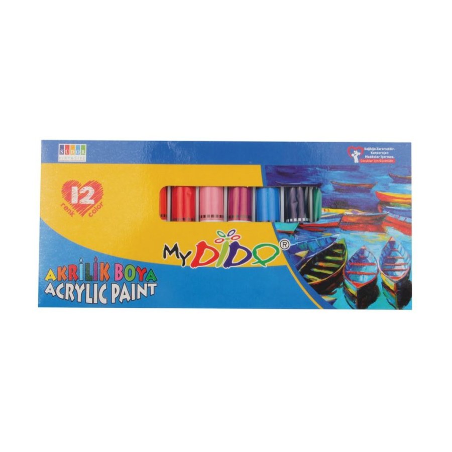 Akrilik Boya 12 Renk 9 Ml Tüp Südor