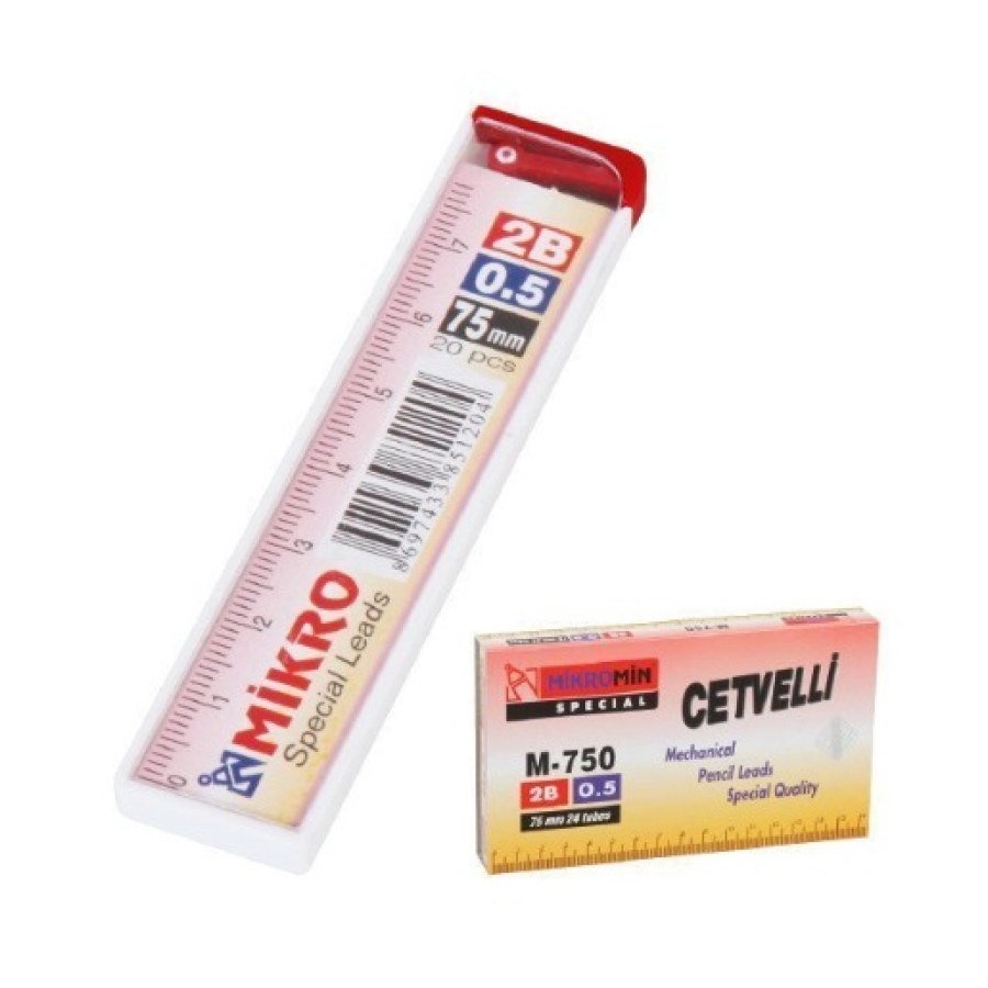 05 MM Kalem Ucu 2B 75 MM 12li Cetvelli Mikro