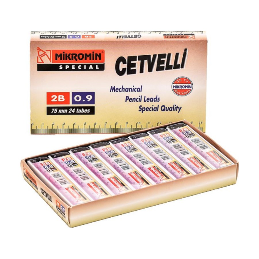 09 MM Kalem Ucu 2B 75 MM 12li Cetvelli Mikro