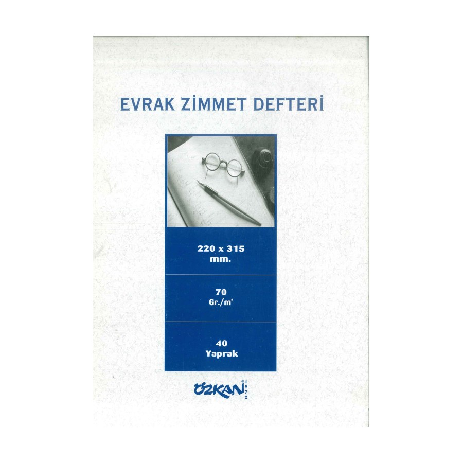 Evrak Zimmet Defteri 40 YP Özkan
