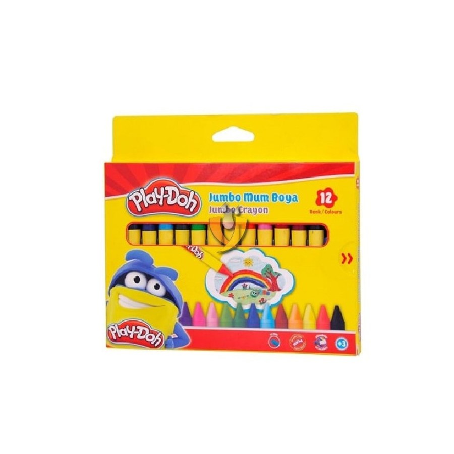 Mum Boya 12 Renk Crayon Karton Kutu 11mm Playdoh