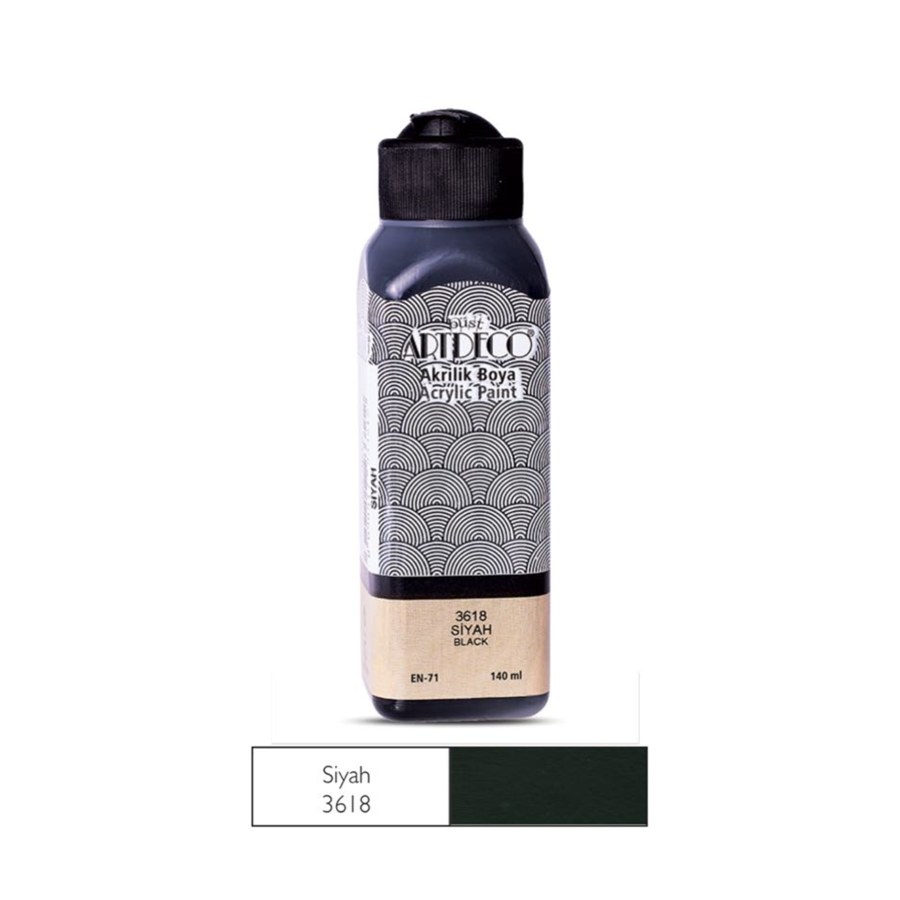 Akrilik Boya 140 Ml Siyah Artdeco