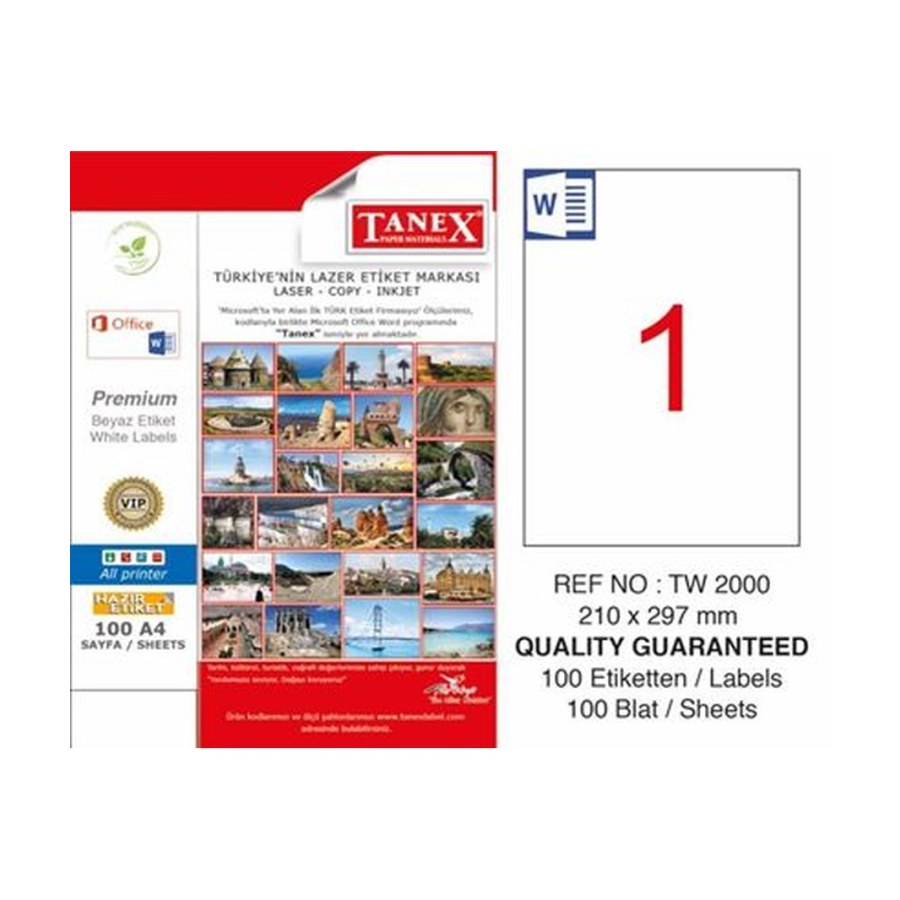 Tanex Etiket Tw-2000