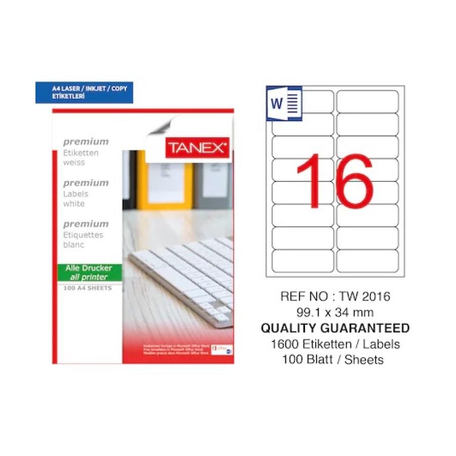 Tanex Etiket Tw-2016