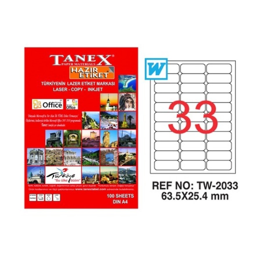 Tanex Etiket Tw-2033