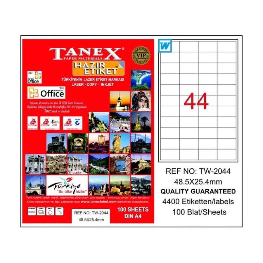 Tanex Etiket Tw-2044