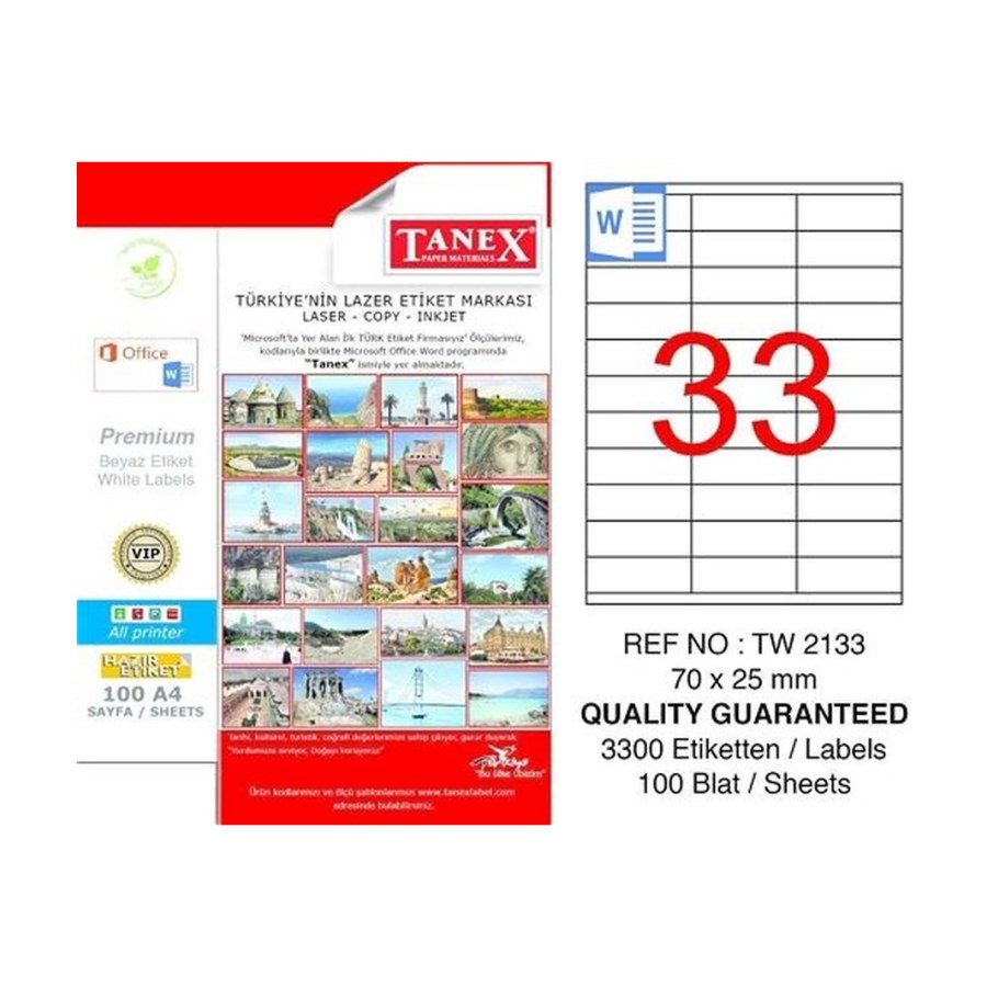 Tanex Etiket Tw-2133