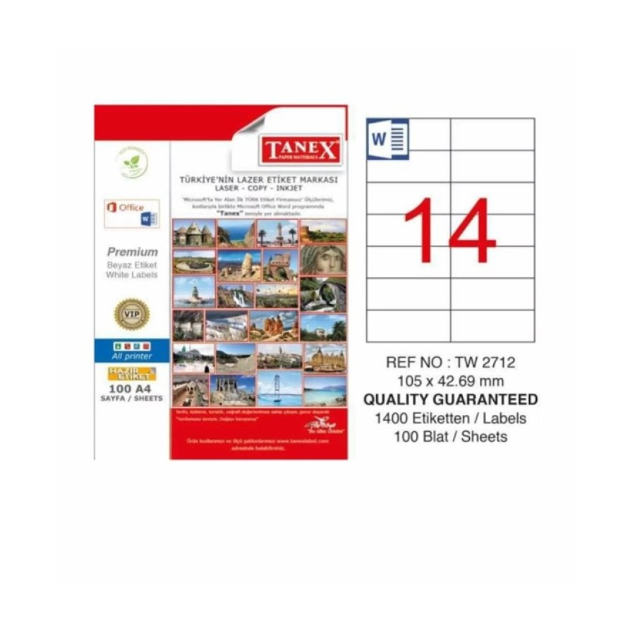 Tanex Etiket Tw 2712
