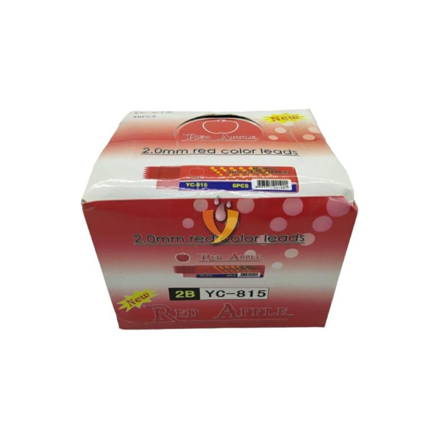 2.0 MM Kalem Ucu Kırmızı 2B 90 MM 9lu Red Apple