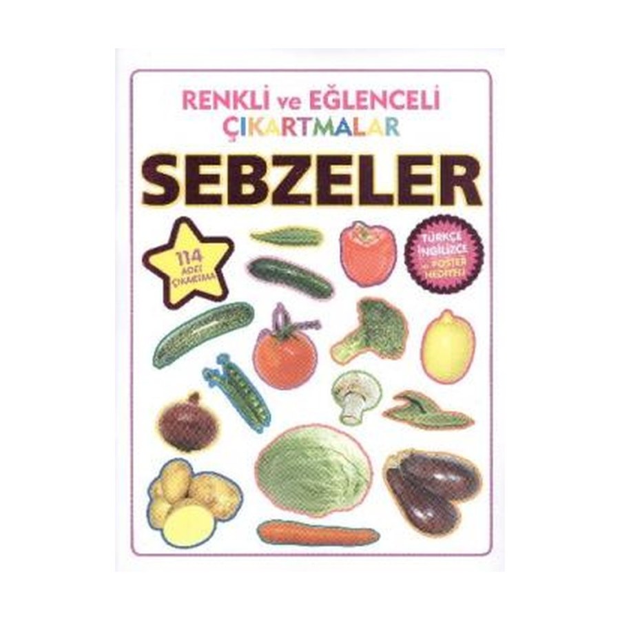 Renklı Ve Eglencelı Cıkartmalar Sebzeler